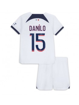 Paris Saint-Germain Danilo Pereira #15 Replika Borta Kläder Barn 2023-24 Kortärmad (+ byxor)